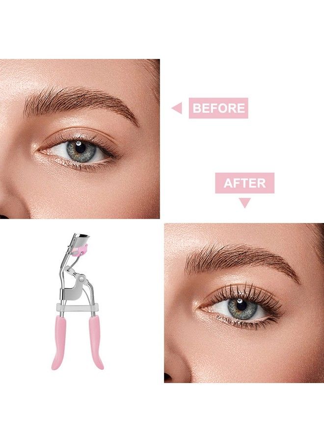 Zowor Eyelash Curler With Comb Fit All Eye Shape Curved Eyelash Curlersnatural And Long Lasting Lash Curler For Women Make Up Gift(Pink) - Image 5