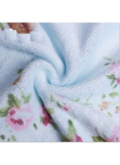 STORE77 Connectwide Set Of 3 Microfiber Face Towel Flower Design Soft Fast Drying Cleaning Towelfit For Multipurpose Exfoliating Highly Absorbent Extra For Hand Gym  - Image 5
