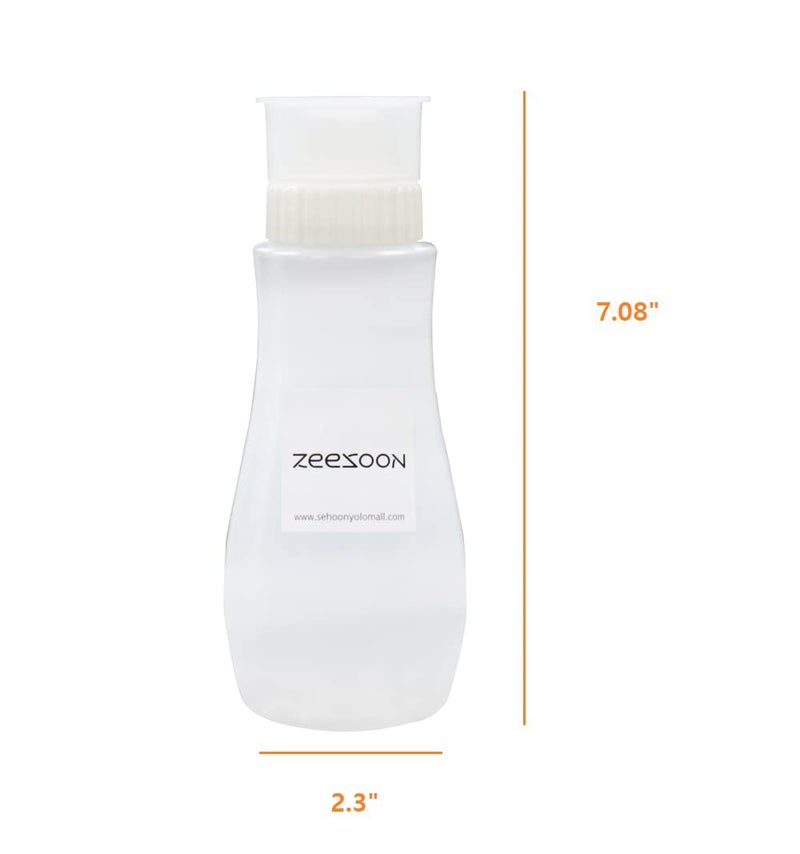 Zeesoon 5 Hole Sauce Plastic Squeeze Squirt Condiment Bottles Dispenser For Ketchup Jam Mayonnaise Mustard (White) 12.8 Oz - Image 3