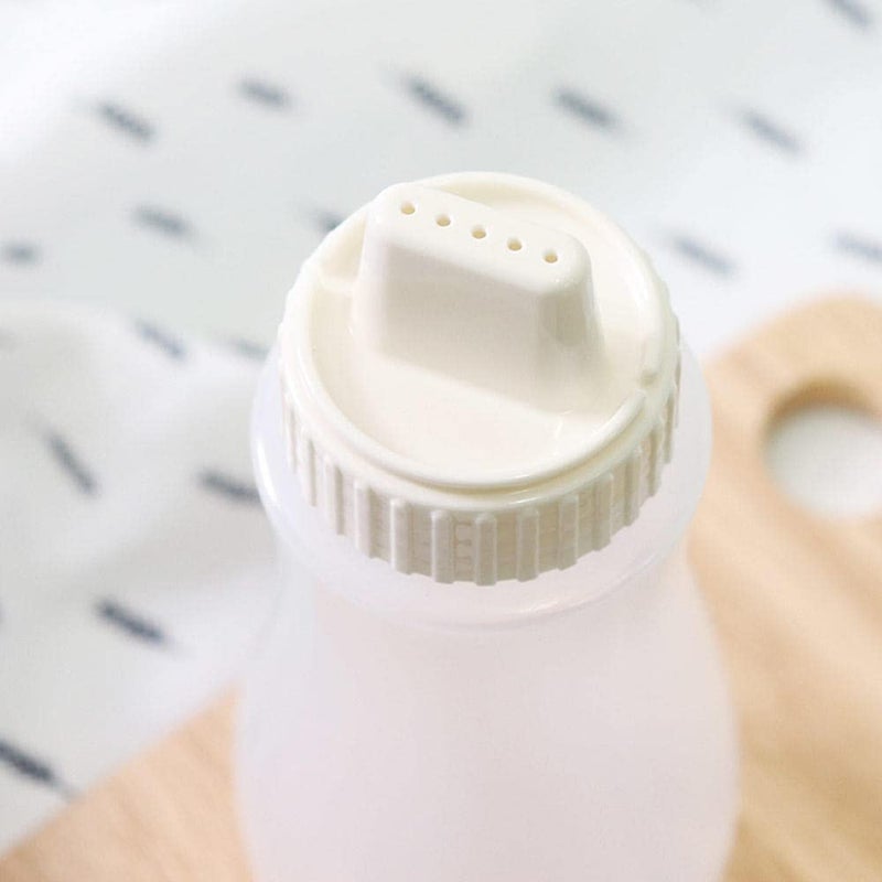Zeesoon 5 Hole Sauce Plastic Squeeze Squirt Condiment Bottles Dispenser For Ketchup Jam Mayonnaise Mustard (White) 12.8 Oz - Image 2
