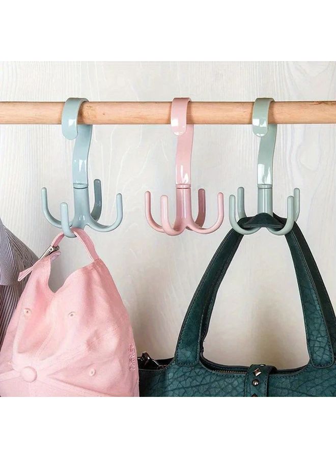 Blue 360 Degree Rotating Multifunctional Space Saving Hook Organizer 6lb Capacity - Image 4