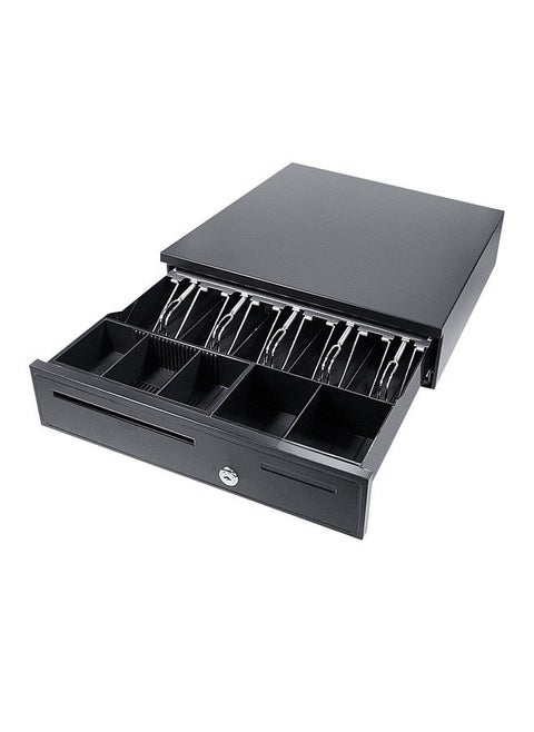 POS Cash Register Drawers Cashier Cashbox with 5 Bill 5 Coin Money Register RJ11 Interface with Money Tray and Lock Movable Coin Tray Smart POS System