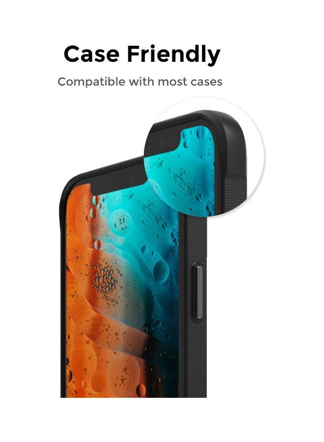 عبوة من 2 واقي زجاجي عالي الدقة لهاتف Apple iPhone 13 Pro / iPhone 13 أسود - Image 1