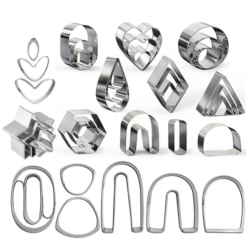 Polymer Clay Cutters for Earrings 126pcs Clay Tools Set 36 Shapes Stainless Steel Clay Molds & 40 Circle Shape Cutters Suitable for Jewelry Making Handcraft Ceramic and Pottery Engraving - Image 5