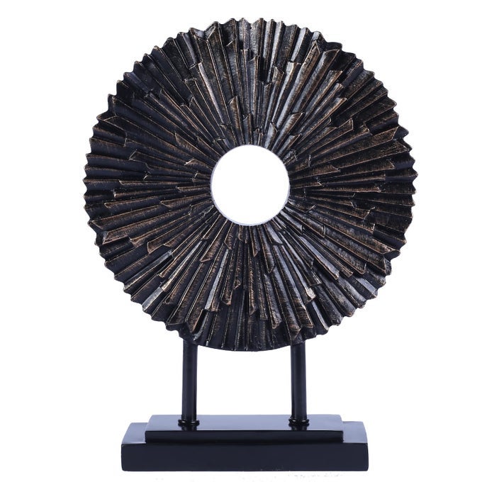 Minimalist Round Statue Above Cabinet Decor Kitchen Modern Decorative Sculpture Home Decorations for Living Room Coffee Table Office Decor Items Center Pieces Decoration Black