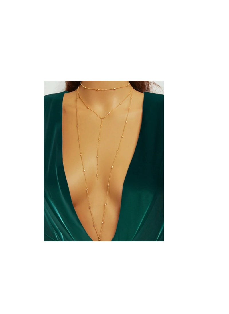 اكسوارات ار ايه - سلسله للجسم _سلسله للبطن _ذهبي _يمكن التوسيع - Image 1