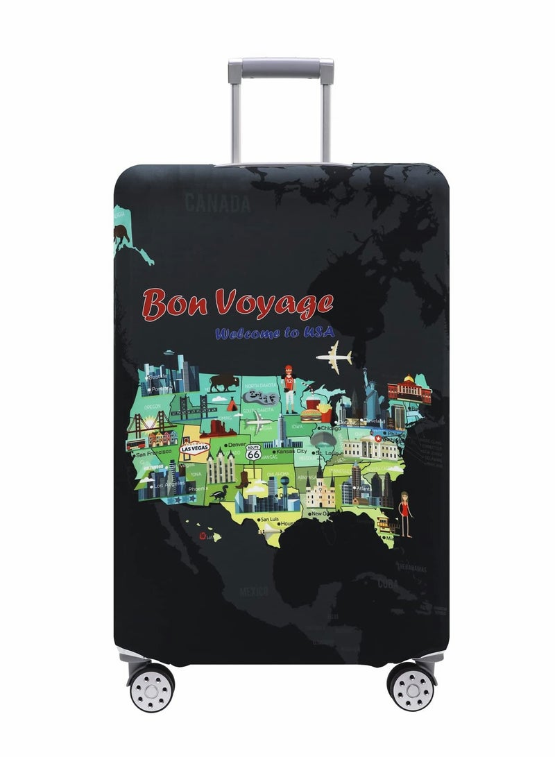 Excefore Luggage Cover, Water-Washable Suitcase Cover, Spandex Elastic Anti Scratch Luggage Protective Covers for 18-21 Inch Trolley Case  - Image 1