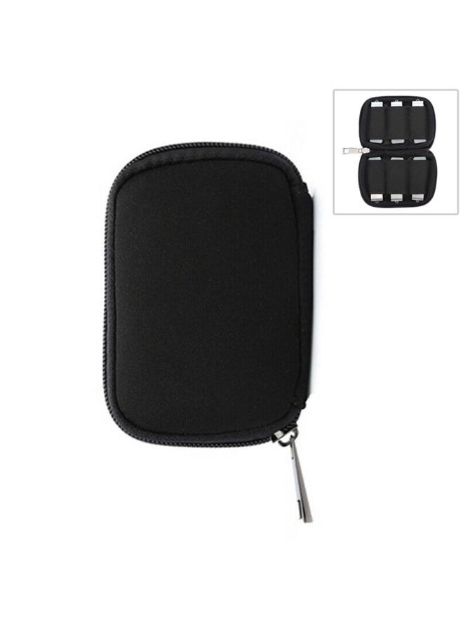 BURAQ Neoprene U Disk Storage Bag Cover, Bag Size: 12x8cm(Black)  - Image 1