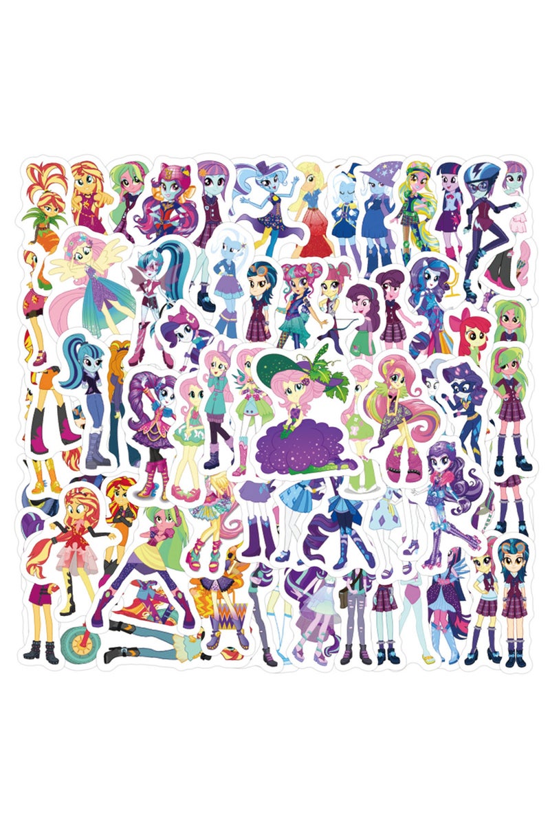 100Pcs 100Pcs Cute Equestria Girls Stickers Aesthetic Pony Decal For Phone Laptop Suitcase Notebook
