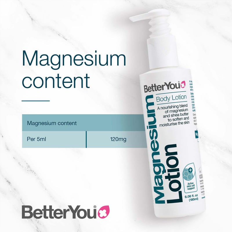 BetterYou BetterYou Magnesium Body Lotion - Body Cream with Magnesium And Shea Butter - Softens Skin, Relaxes Muscles - Nourishing And Lightweight - 6.08 oz - Image 2