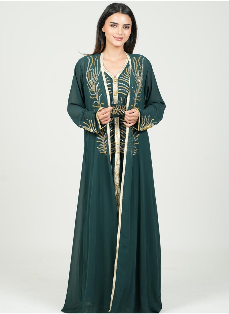 AL BENT AL SHARQIEH women kaftan dress jalabia  - Image 1