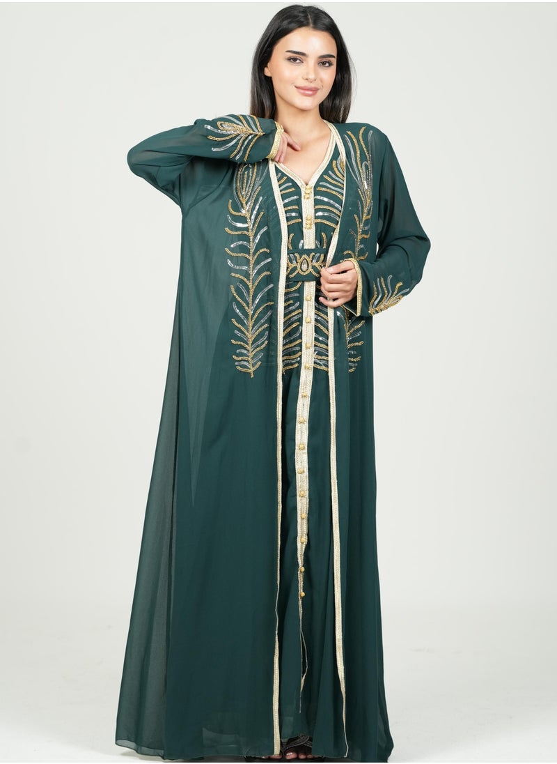 AL BENT AL SHARQIEH women kaftan dress jalabia  - Image 2