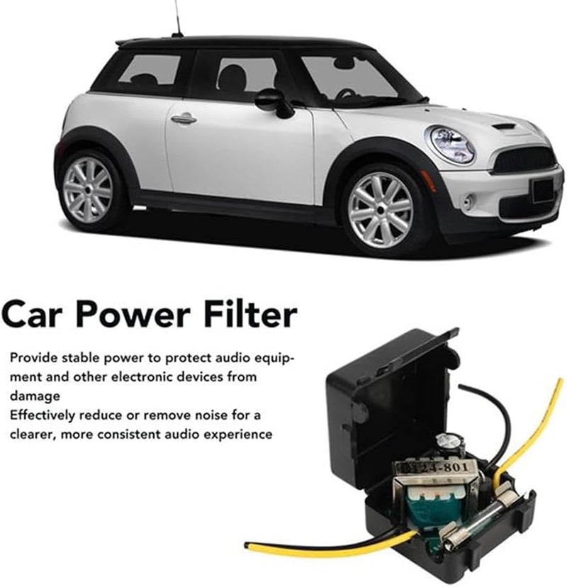 2Pcs 12V Car Audio Power Supply Filter Noise Reduction Interference Proof - Image 5