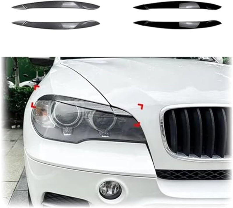 Vuzmode Gloss Black Headlight Eyebrow for BMW X5 E70 - Image 2