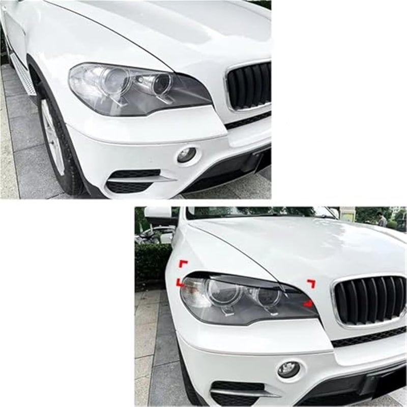 Vuzmode Gloss Black Headlight Eyebrow for BMW X5 E70 - Image 4