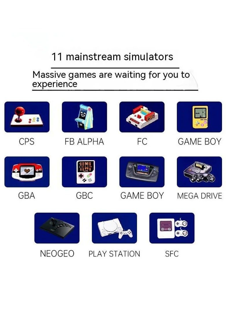 EVEREEN A13 Retro Game Arcade 10 Inch Hd Large Screen Game Machine Folding Flip Rk3128 Chip Cpu Simulator Detachable Joystick (64G)  - Image 4