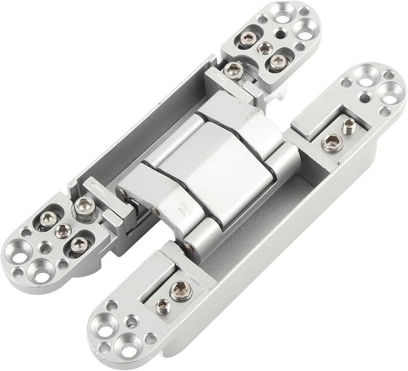 3D Adjustable Silent Door Hinges 40kg Mute Wear Resistant 180 Degree Opening Silver for Wooden Door Home Improvement - Image 3
