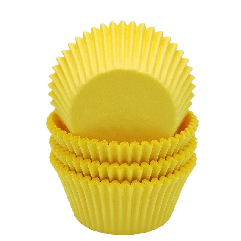 Mombake Mombake Premium Yellow Greaseproof Cupcake Liners Muffin Paper Baking Cups Standard Size 100Count 