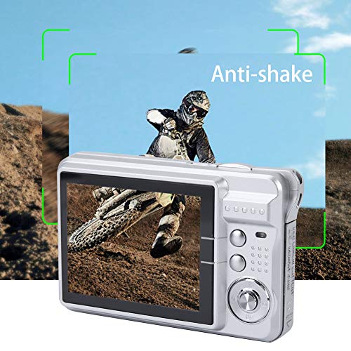 Zopsc CDC3 K09 Digital Camera, 1080P HD 48MP Digital Video Camera, 2.7 Screen Rechargeable Compact Camera, Fixed Focus 8X Digital Zoom Camera for Beginner Teenagers Students (Silver) - Image 4