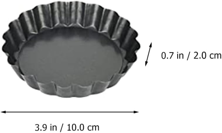 Amosfun 4pcs 4-inch Non-stick Pie Tin and Quiche Pans with Loose Bottom, round Fluted Tart Baking Plates for Oven Use, Thickened Mini Tart Pans Set - Image 2