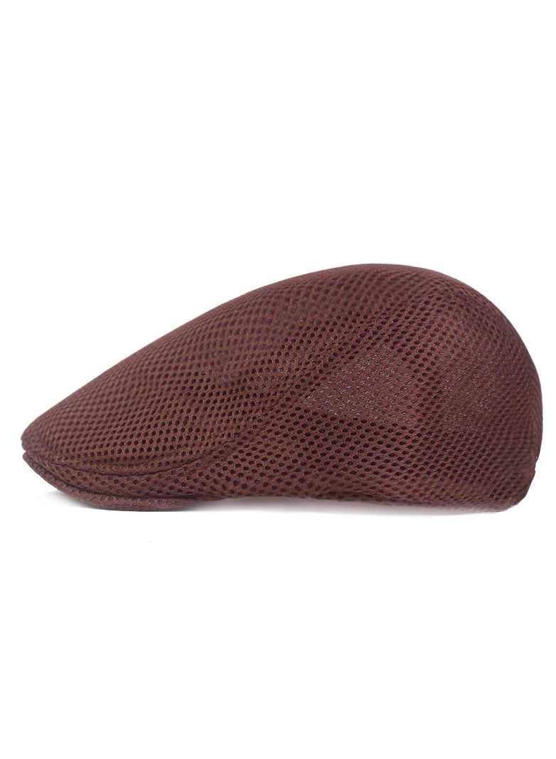Loquat British Style Men's Solid Color Duck Tongue Frward Hat Brown(56-58cm) 