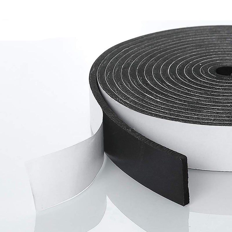 DGSL Weather Stripping Door Seal Strip for Doors and Windows, 1In x 1/8In X 33Ft Foam Insulation Tape Self Adhesive,Sound Proof,Weatherstrip,Pipe Cooling, Air Conditioning Seal Strip - Image 1