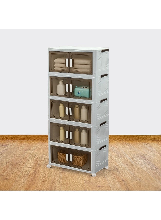 Home Box 5-Tier Plastic Storage Box for Home - Image 1