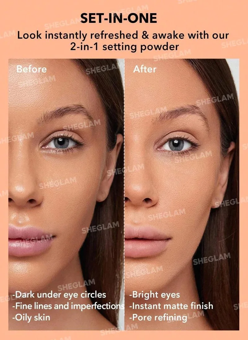 SHEGLAM Insta-Ready Face & Under Eye Setting Powder Duo-Translucent