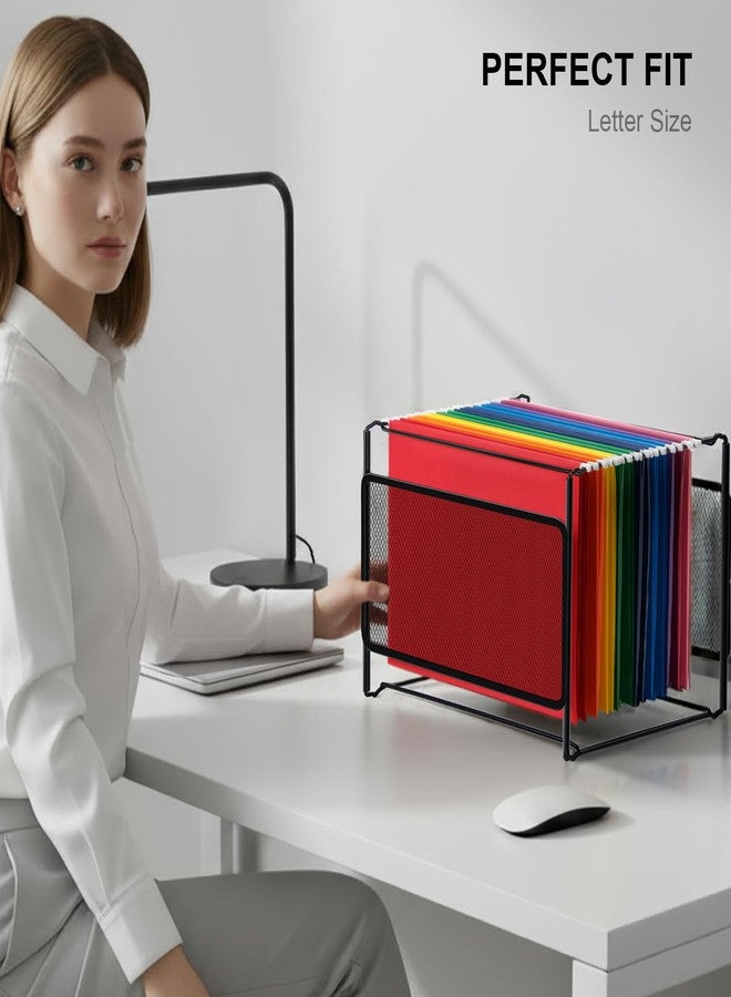 Comix Hanging File Folder Frame,Legal and Letter Size,Hanging File Organizer Holder Rack Hanging Folder Rails for Filing Cabinet Desk Drawer,Black - Image 4