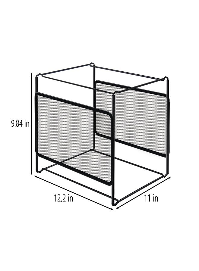 Comix Hanging File Folder Frame,Legal and Letter Size,Hanging File Organizer Holder Rack Hanging Folder Rails for Filing Cabinet Desk Drawer,Black - Image 2