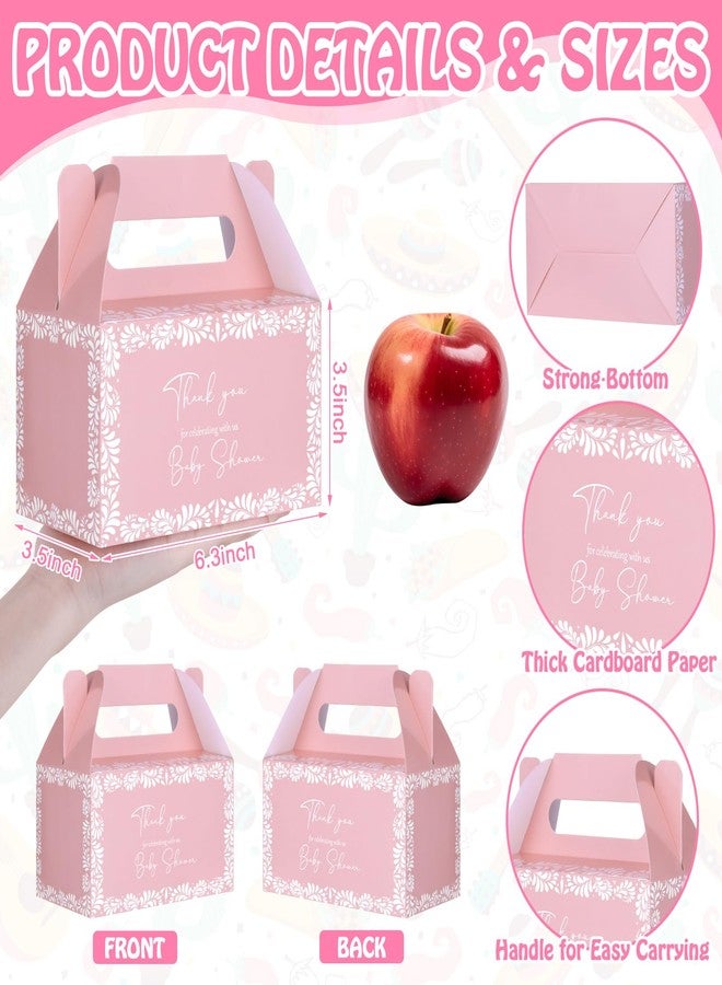 Eaasty 36 Pcs Cielito Lindo Baby Shower Party Favor Boxes Plato De Barro Mexican Candy Treat Goodie Box Paper Terracotta Snack Cookie Gift Holder for Gender Reveal Birthday Decoration Supplies, Pink - Image 3