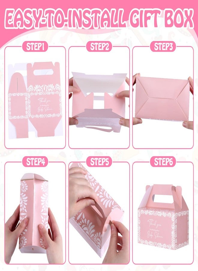 Eaasty 36 Pcs Cielito Lindo Baby Shower Party Favor Boxes Plato De Barro Mexican Candy Treat Goodie Box Paper Terracotta Snack Cookie Gift Holder for Gender Reveal Birthday Decoration Supplies, Pink - Image 4