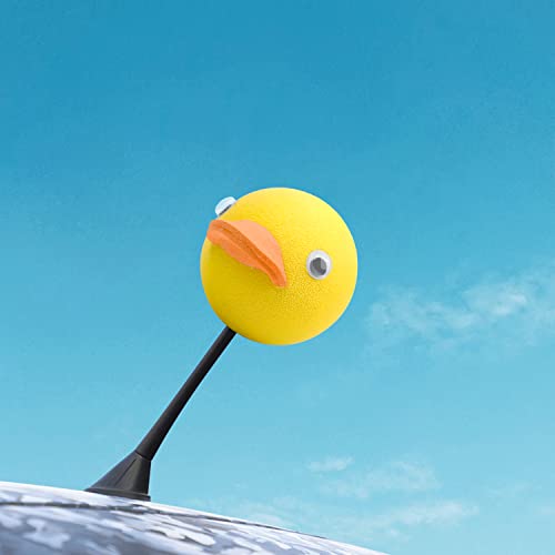 YGMONER Happy Bee Cat Frog Duck Car Antenna Topper - Easy to Find Car in The Parking Lot - Antenna Ball (Duck) - Image 2