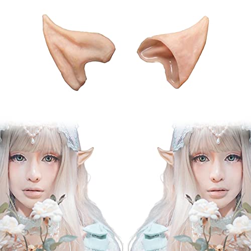 HOMEYA Elf Ears Halloween Cosplay Costumes Pointed Prosthetic Ear Tips Christmas Cosplay Gift for Women Kids Teens Men 1 pair - Image 1