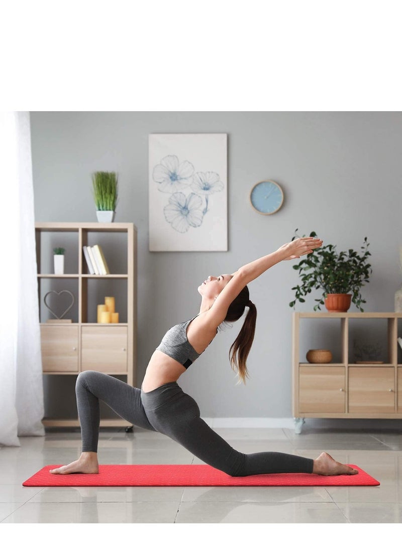 Plan A 5mm Thick Non-Slip Rubber Mat Ideal for Home Workouts and Gyms, Eco-Friendly EVA Yoga Mat for Yoga, Pilates, Fitness with Carrying Strap  - Image 3