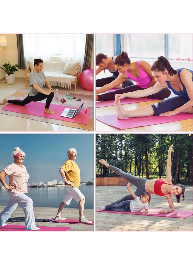 بلان A سجادة مطاطية مضادة للانزلاق بسُمك 5 ملم، مثالية للتمارين المنزلية وصالات الرياضة. مصنوعة من EVA صديق للبيئة، مناسبة لليوغا، البيلاتيس، واللياقة البدنية، وتأتي بحزام حمل - Image 4