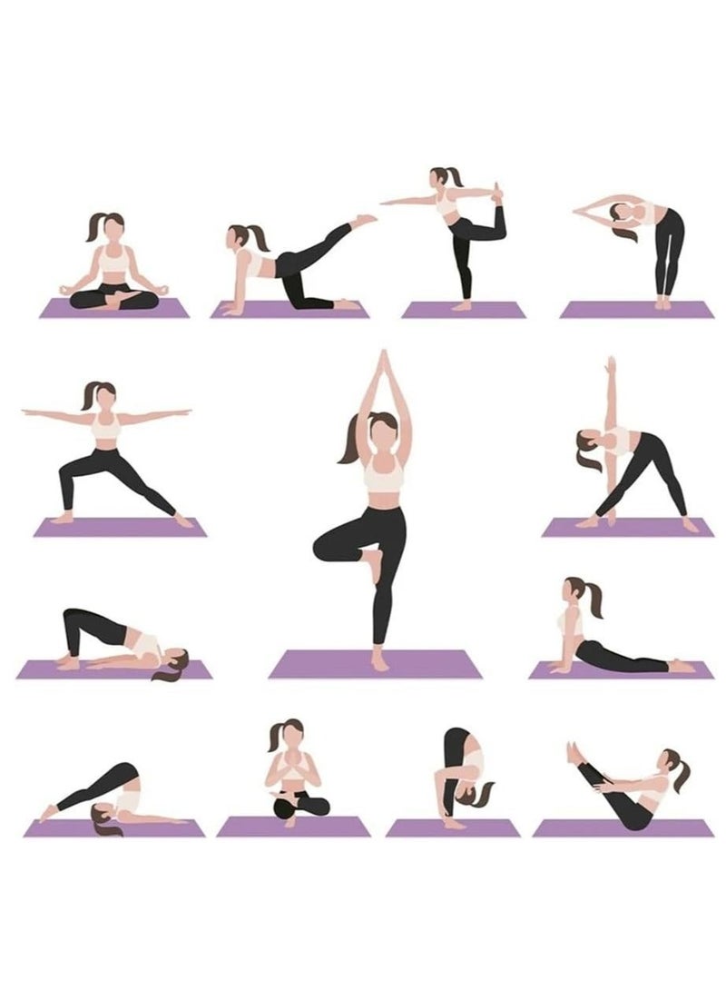 بلان A سجادة مطاطية مضادة للانزلاق بسُمك 5 ملم، مثالية للتمارين المنزلية وصالات الرياضة. مصنوعة من EVA صديق للبيئة، مناسبة لليوغا، البيلاتيس، واللياقة البدنية، وتأتي بحزام حمل - Image 5