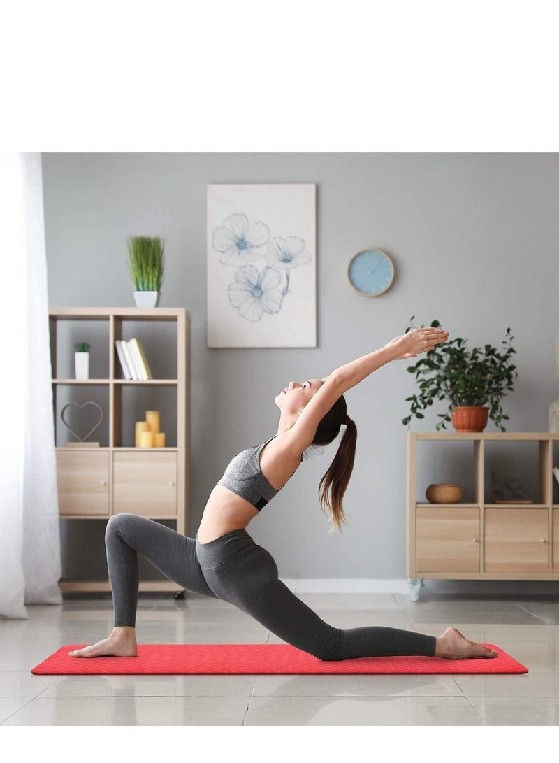بلان A سجادة مطاطية مضادة للانزلاق بسُمك 5 ملم، مثالية للتمارين المنزلية وصالات الرياضة. مصنوعة من EVA صديق للبيئة، مناسبة لليوغا، البيلاتيس، واللياقة البدنية، وتأتي بحزام حمل - Image 2