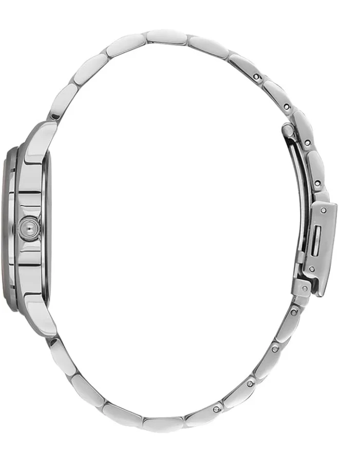 سلازنجر ساعة سلازينجر للجنسين بحركة كوارتز، شاشة متعددة الوظائف وسوار معدني