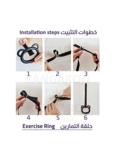 KANGAROO Gymnastics rings, fitness equipment adjustable slip resistance handle cat head handle gym ring for arm training  - Image 5