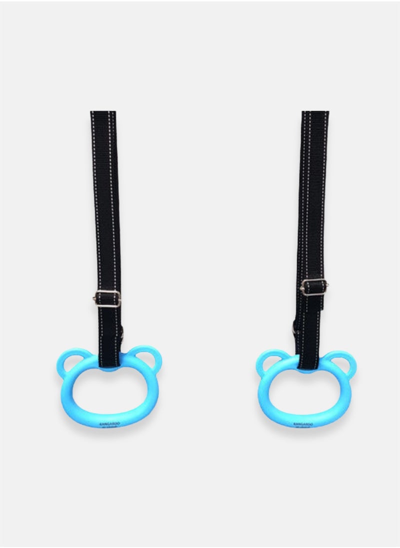 KANGAROO Gymnastics rings, fitness equipment adjustable slip resistance handle cat head handle gym ring for arm training  - Image 1