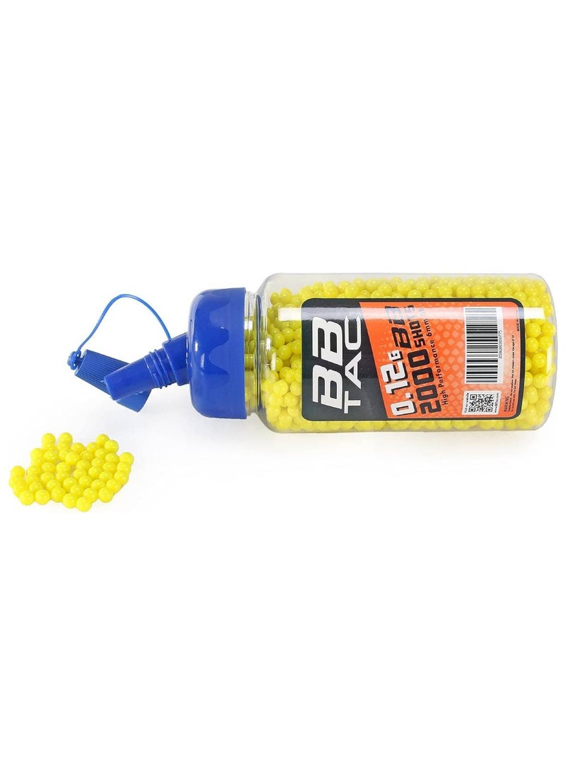 BBTac Airsoft BB 6mm Polished 2000 Round Bottle - Yellow - Image 2