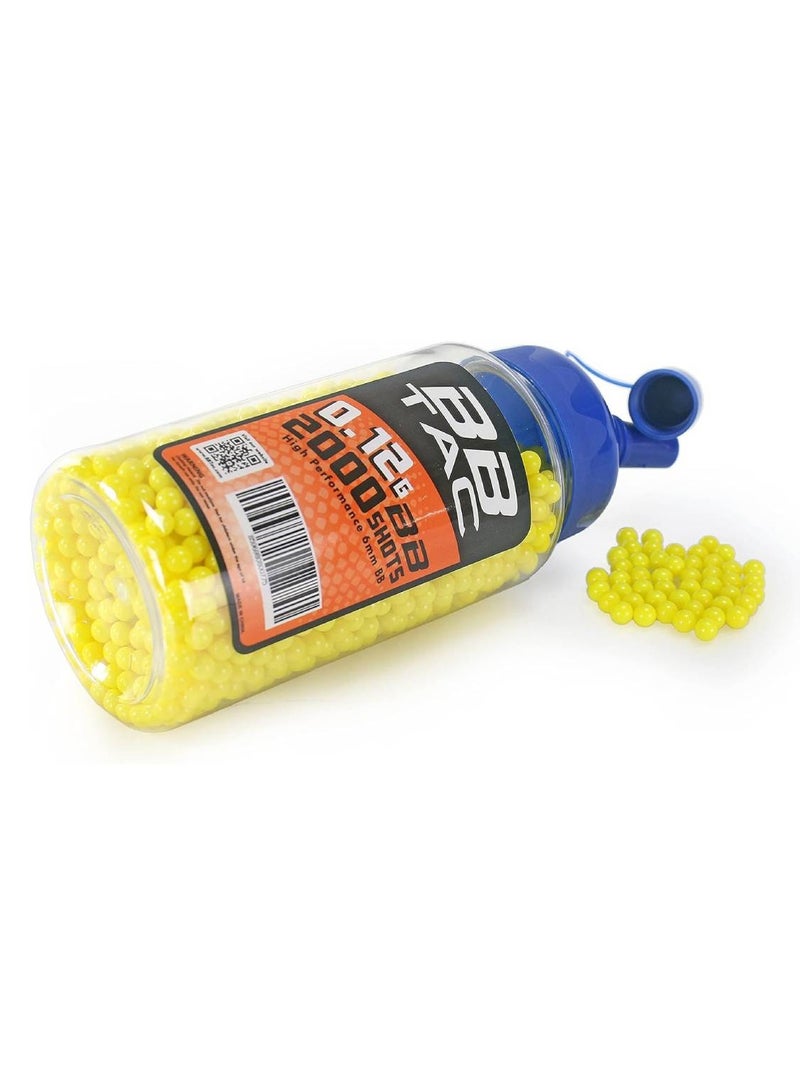 BBTac Airsoft BB 6mm Polished 2000 Round Bottle - Yellow - Image 3