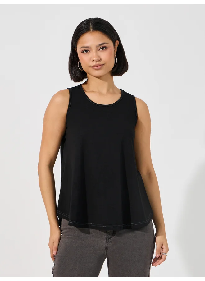 Aria Romance ARIA ROMANCE Basic Round Neck Tank