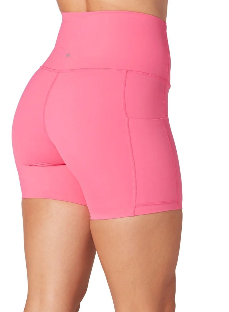 TAVI STASH & DASH BIKER SHORT 6" HOT PINK  - Image 3