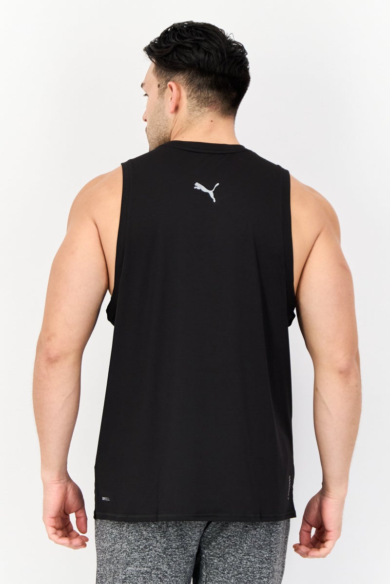 PUMA Men Sportswear Fit Sleeveless Running Vest, Black - Image 3