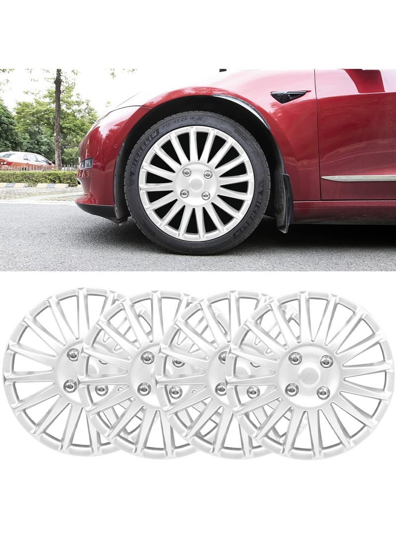 Generic 14 Inch Wheel Hubcaps Set of 4 Pcs Automotive Hub Wheel Cap with Universal Snap-On Rings Wheel Cover - Pistol WJ-5019-A-14  - Image 2