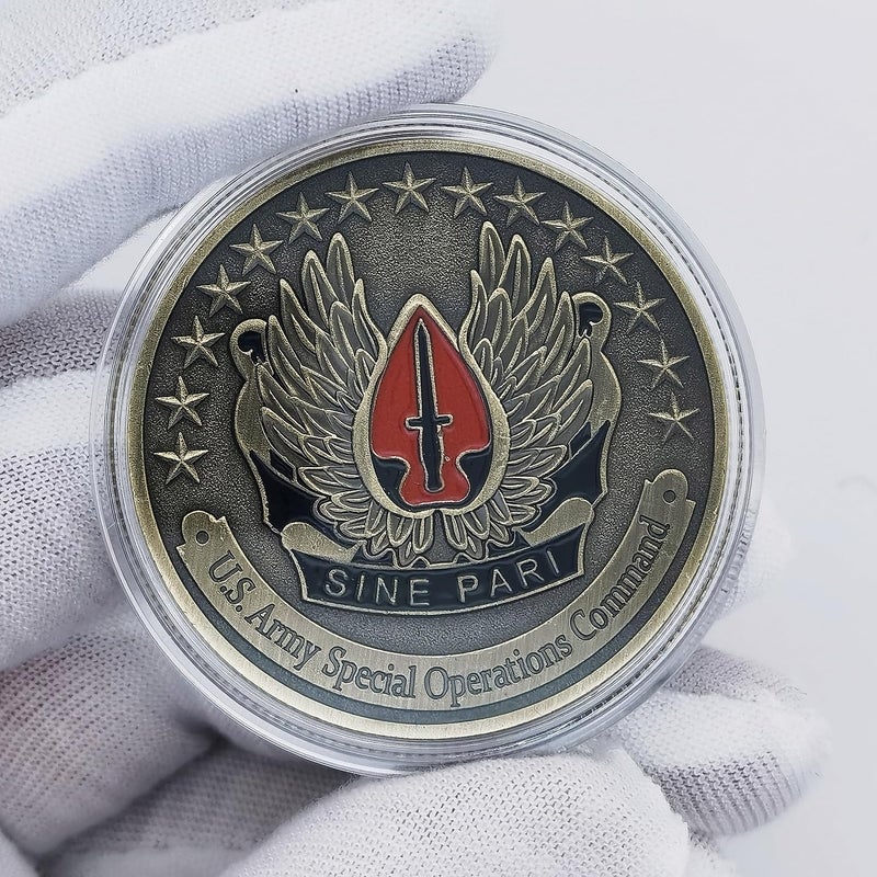 Aomcisi US Army Special Operations Command Challenge Coin - Military Coin Collectible for Veterans & Enthusiasts - Image 3
