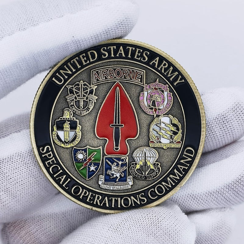 Aomcisi US Army Special Operations Command Challenge Coin - Military Coin Collectible for Veterans & Enthusiasts - Image 4