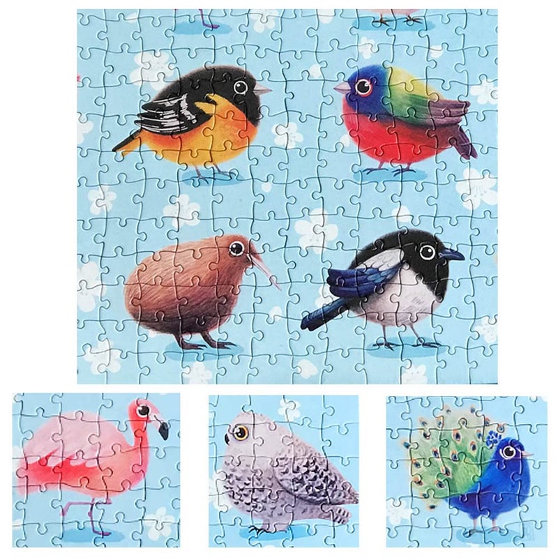 PUZZLE EZ Birds Puzzles 300 Piece for Kids and Adults Large Pieces Cute Chubby Snow Owl Penguin Peacock Jigsaw Puzzle for Bird Lovers - Image 3